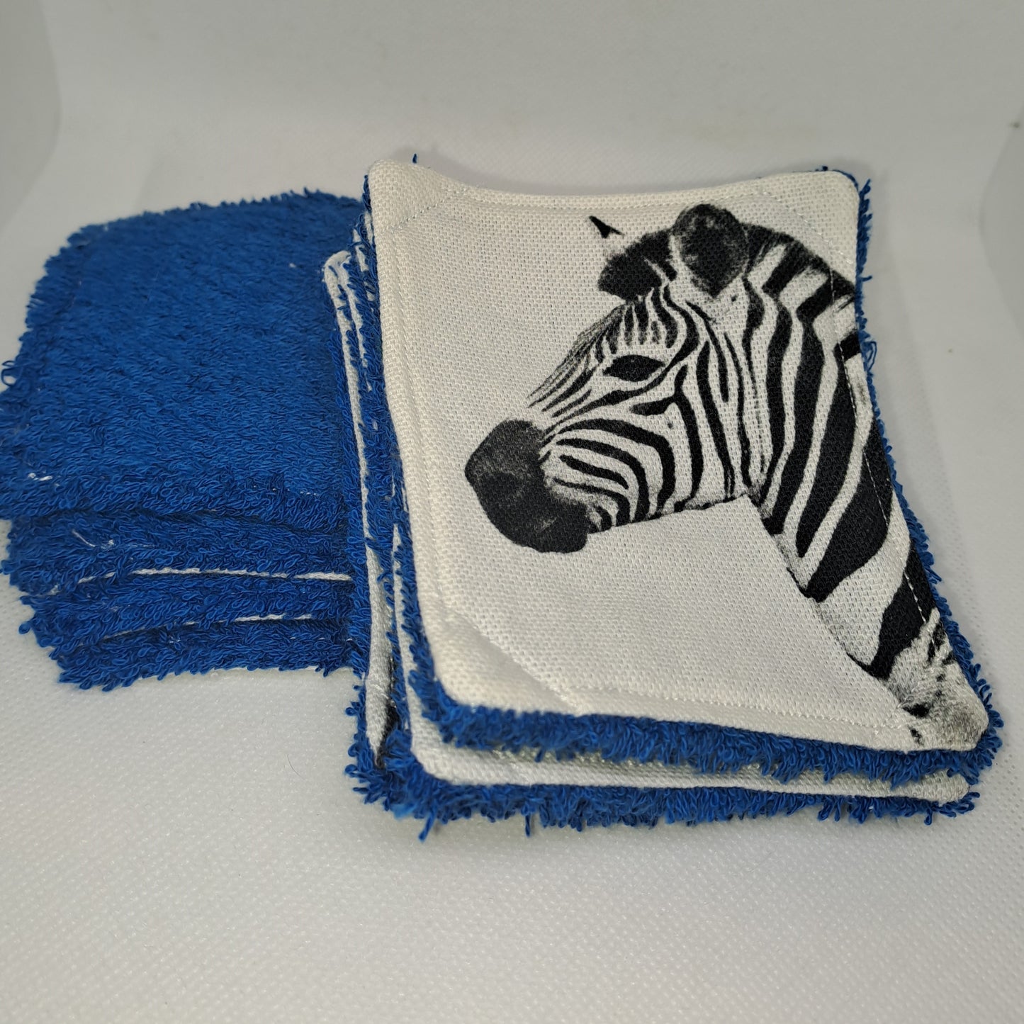 Lingettes lavables 9x10 cm en coton et éponge FAIT MAIN Lot de 9