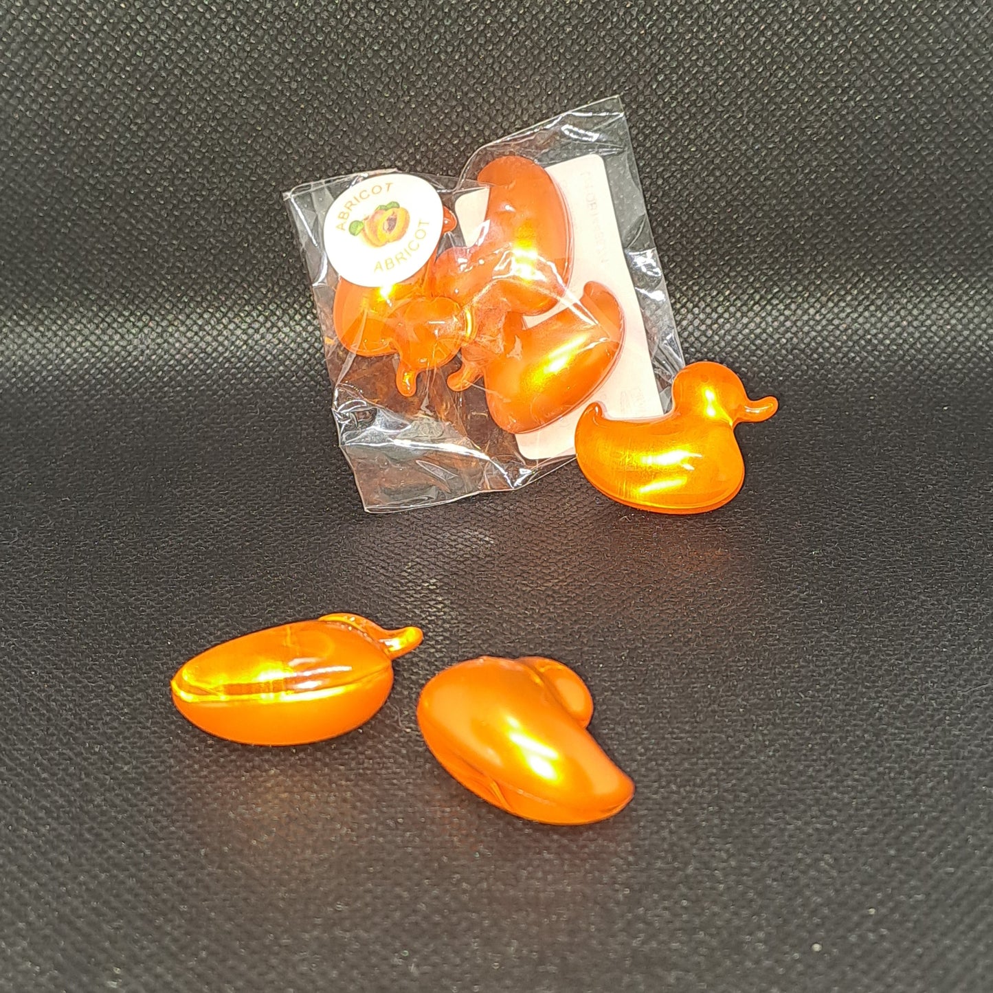 Perle de bain canard ABRICOT par 3
