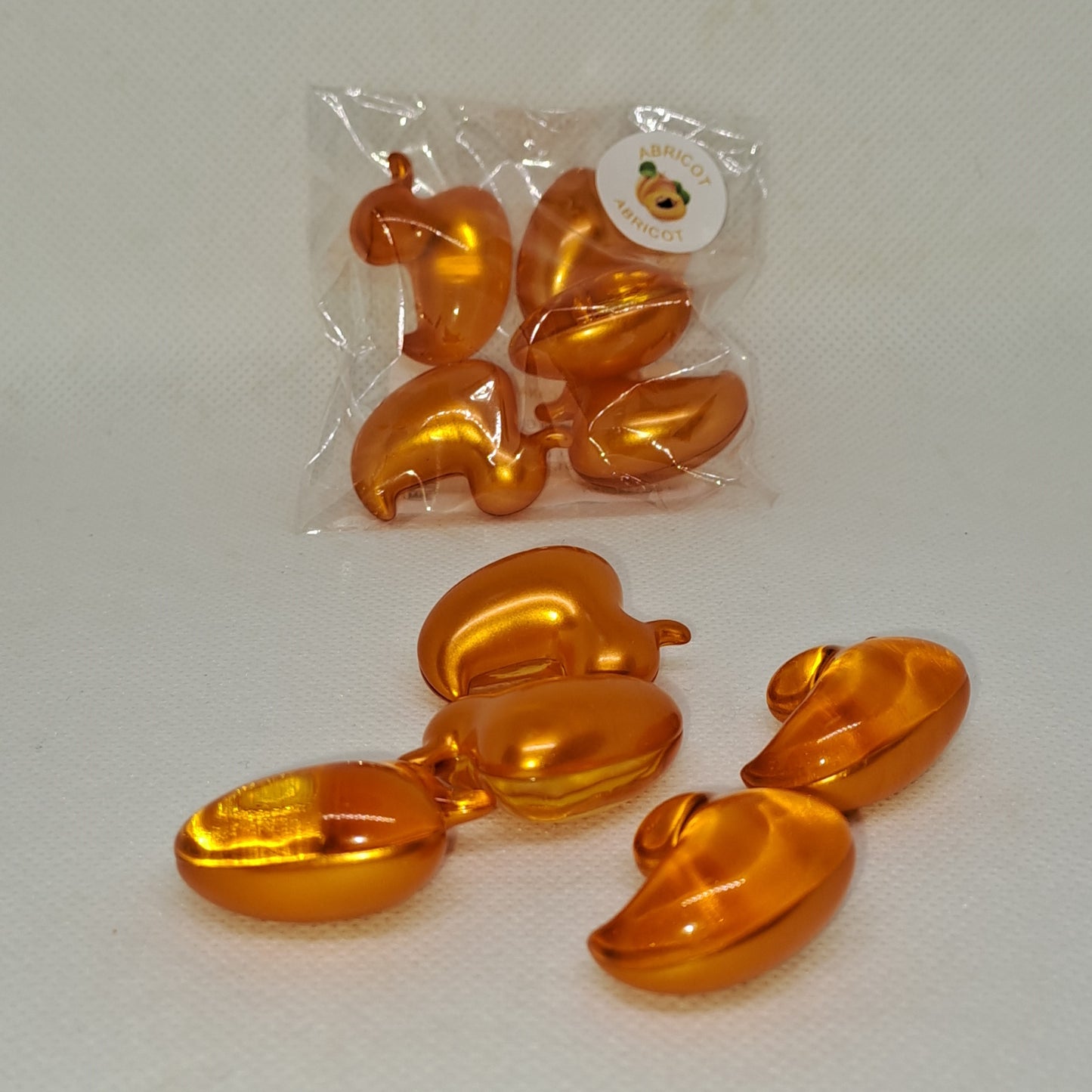 Perle de bain canard ABRICOT par 5