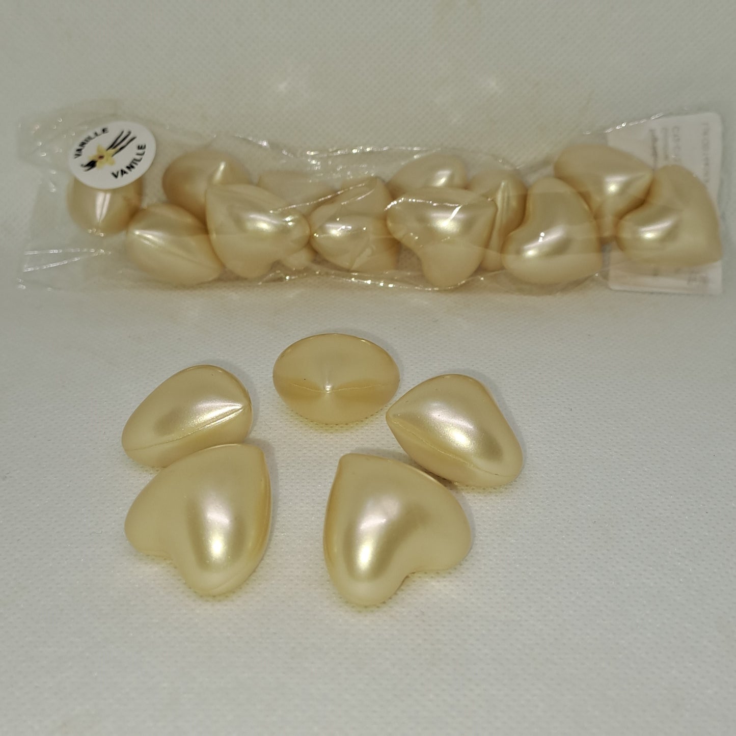 Perle de bain cœur VANILLE par 12