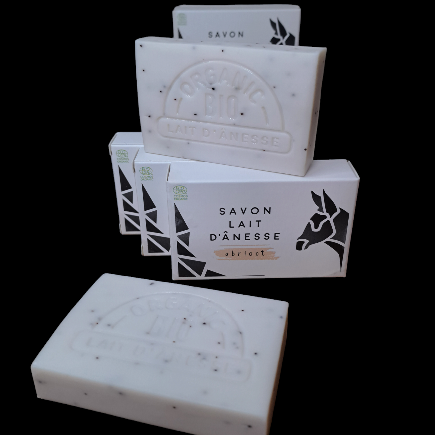 Savons certifiés BIO au lait d'ânesse parfum ABRICOT