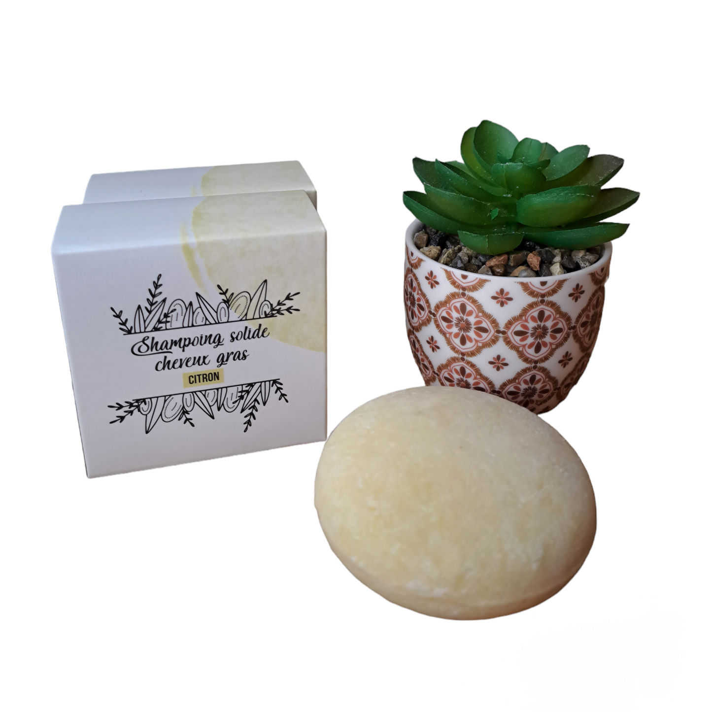 Shampoing solide pour cheveux Gras parfum CITRON