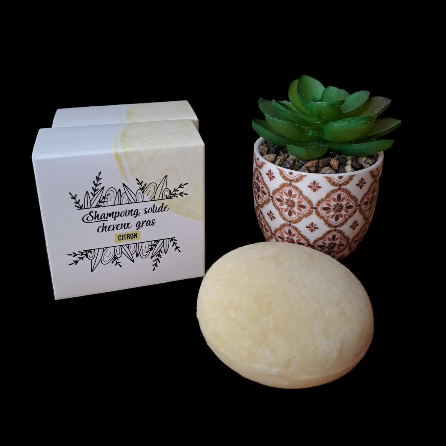 Shampoing solide pour cheveux Gras parfum CITRON