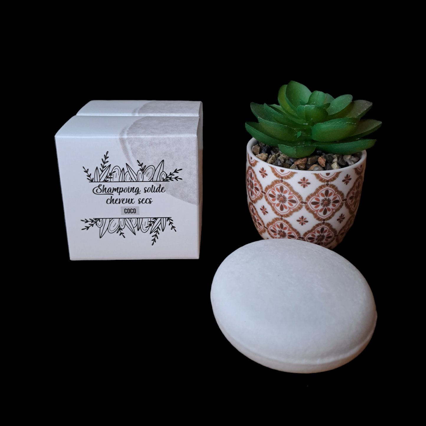 Shampoing solide pour cheveux Secs parfum COCO
