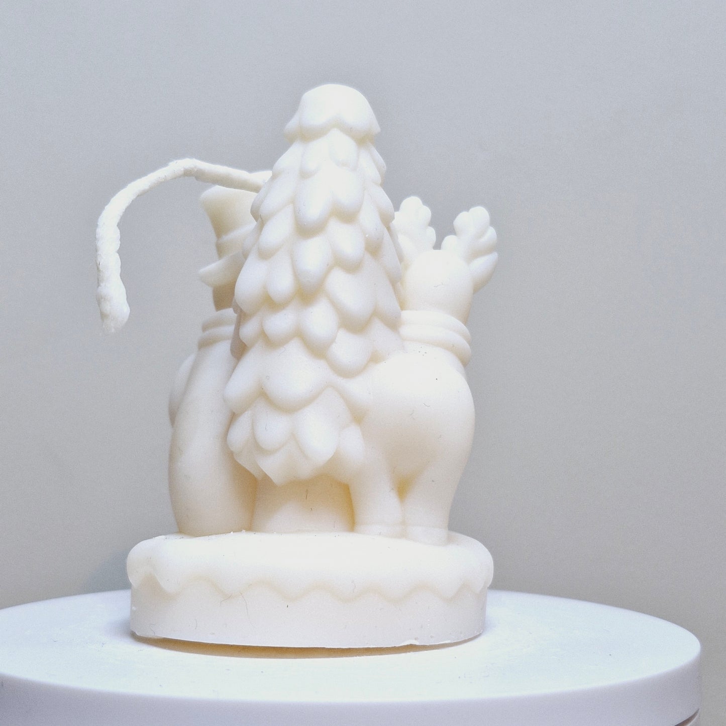 BOUGIE BONHOMME DE NEIGE AVEC RENNE
