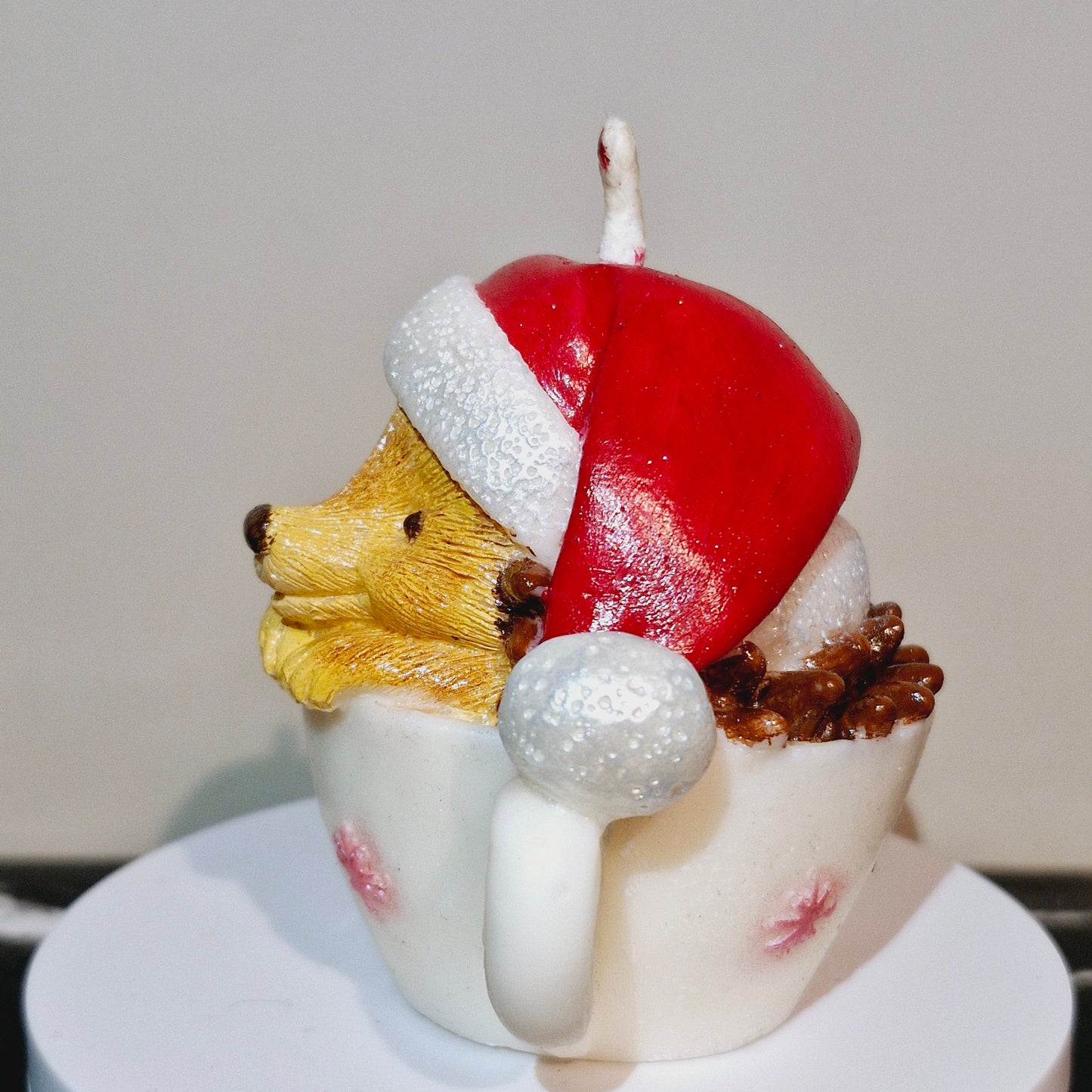 BOUGIE HÉRISSON DANS SA TASSE